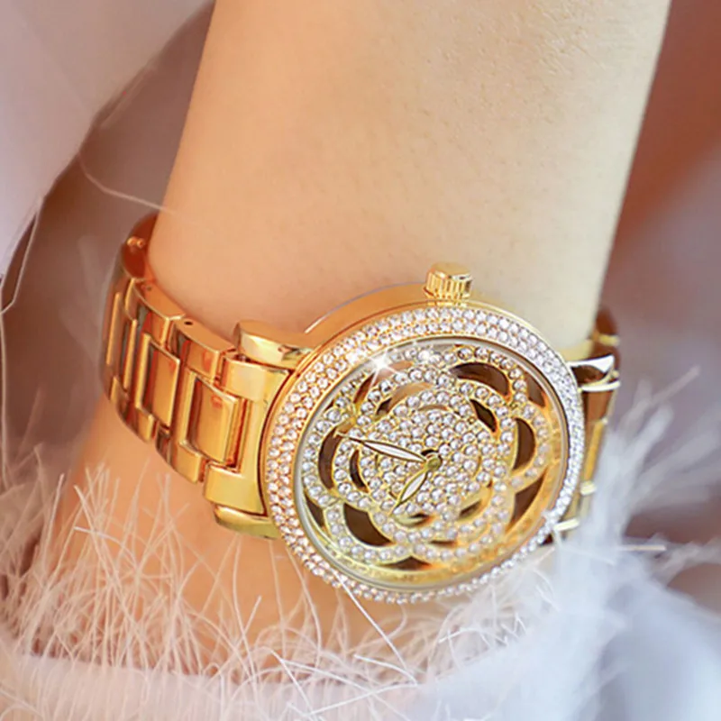 

New Hot Sale Watch High-end Linked List Custom Full Rhinestone Hollow Pattern Rhinestone Scale Female Table Fashion & Casual