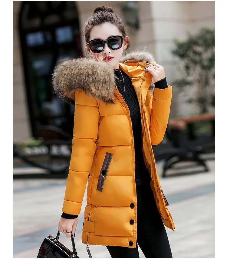 YAGENZ Parkas Mujer, зимнее пальто для женщин, пуховик, хлопковая куртка, Женское пальто с меховым воротником и капюшоном, большие размеры, женские длинные красные Топы 618