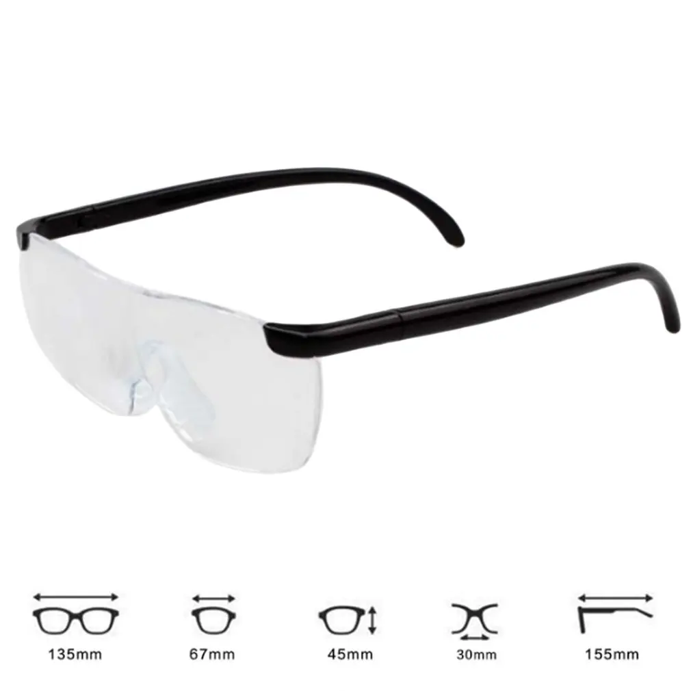 

1.6X Magnifying Reading Glasses Flameless Lightweight Eyewear Magnifier 250 Degree Vision Lens for The Elderly Toiletry Kits
