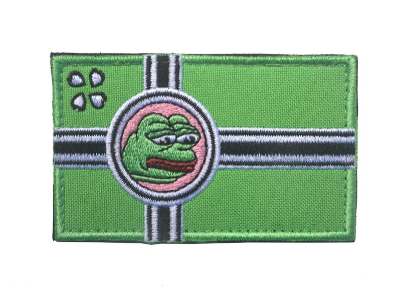Смешной Sad Pepe The Sad Frog Meme патч Sad лягушонок Пепе вышивка нашивки значки аппликации для куртки Рюкзак - Цвет: hook and loop patch
