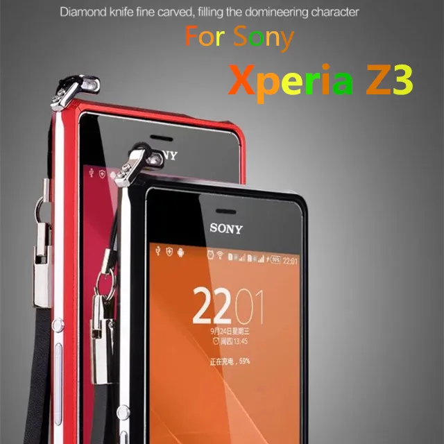 Роскошный роскошный телефонный бампер TX Z3 для Sony Xperia z3 D6603 D6633 алюминиевый