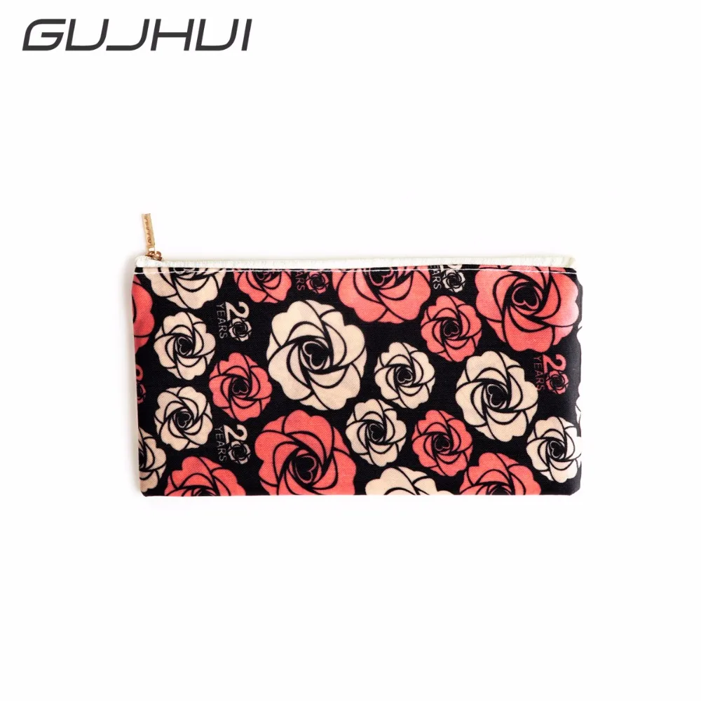 

canvas zipper Makeup Brushes Rose Flower Bag Ballet Dancing Gril Pack Purse Kit make up tool case cosmetic accessory maquiagem