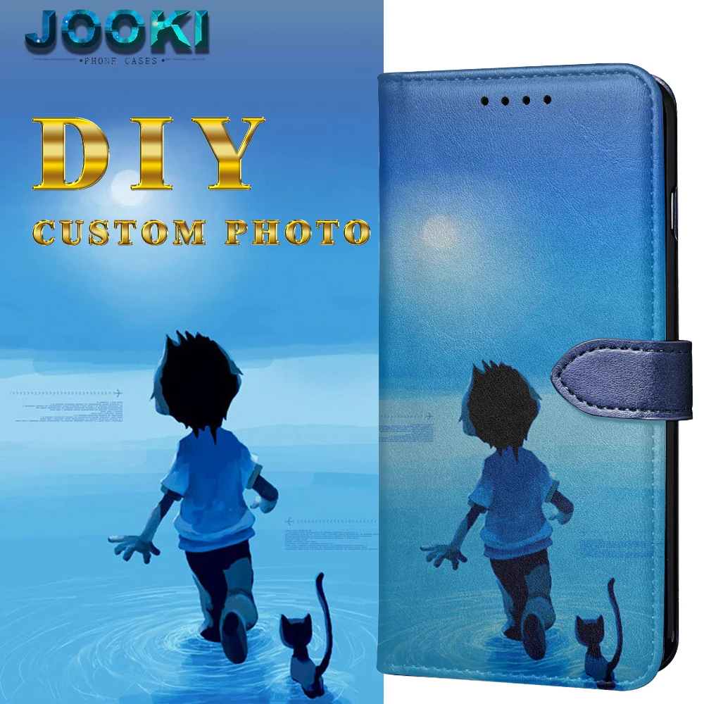 

JOOKI For Xiaomi Mi Mix 2S Mi 8 Pro Redmi Note 5 Note 5 Pro S2 Y2 Case Mobile Phone Cover Custom Pictures Calfskin Bag