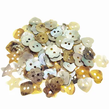 

30pcs/lot Natural Shell Sewing Buttons Color Mother of Pearl MOP Round Shell 2 Hole Button garment Sewing Accessories DIY