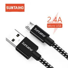 Suntaiho Micro USB Cable Fast Charging Cable Micro USB 2 4A for Samsung Huawei Xiaomi Redmi