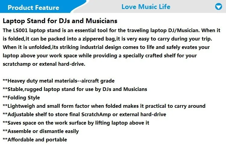 Alctron LS001 многофункциональный держатель для ноутбука Профессиональный DJ играющий диск проигрыватель крепление CD стойка подставка для ноутбука для DJ