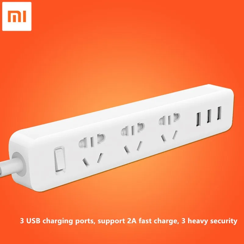 Original xiaomi plug in board 3 USB charging ports, support 2A fast