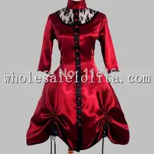 Готический вино красное исторический евро суд платье связи на подол ну вечеринку платье косплей платье