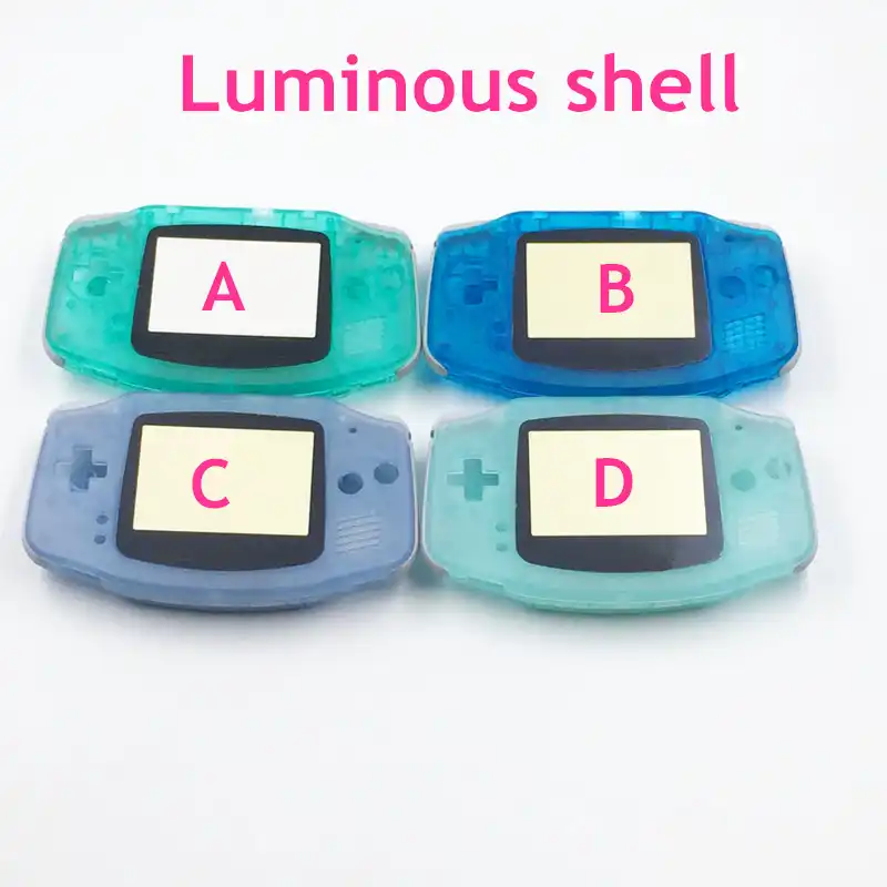 発光緑色発光ブルーシェルハウジング用ゲームボーイアドバンス用gba Gbc Gbp夜点灯シェルカバーケース Housing Cover Housing Blackberryhousing Turbine Aliexpress