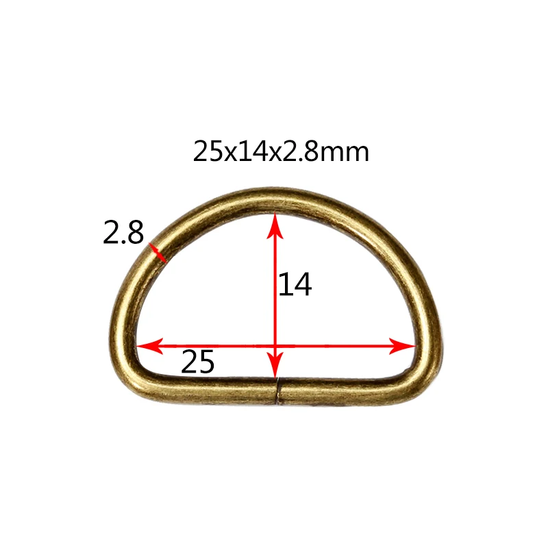 20 шт. винтажное металлическое d-образное кольцо пряжки для одежды DIY рукоделие багаж швейная сумка ручной работы кошелек ручные кнопки