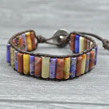 Лидер продаж богемный одиночный браслет с натуральным камнем бисер браслет Император Ван Ши аксессуары для вязания