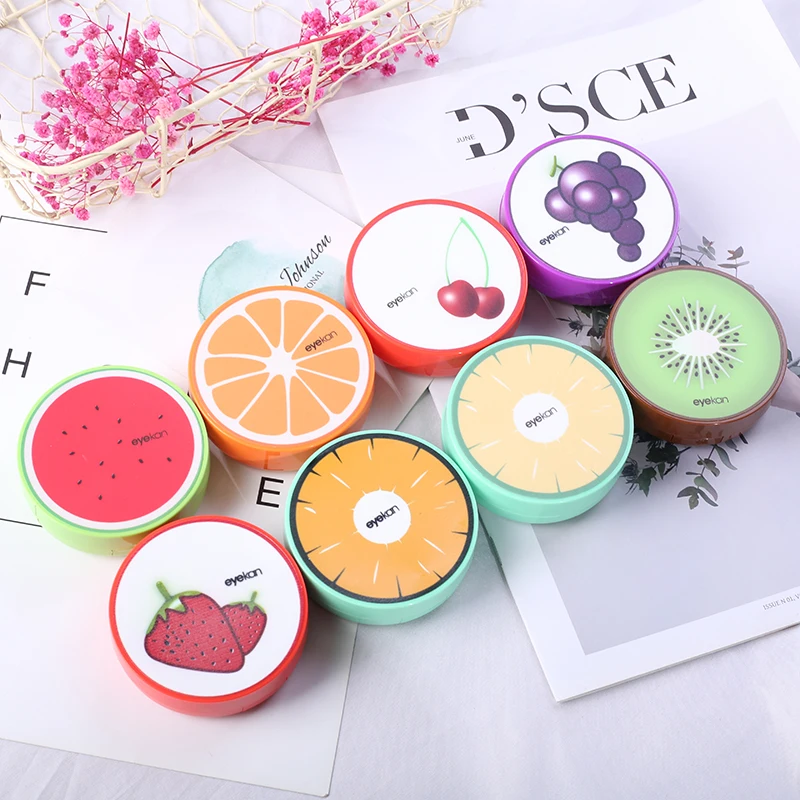 

Purple fruit Fashion squre marble Travel Glasses case Contact Lens Case for lenses color luxury wotermenlon lens box