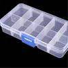 1Pcs Plastic Clear Fishing track Box with 10 Compartments convenient Fishing Lure Tool Case fishing Tackle Accessories Boxs ► Photo 2/5