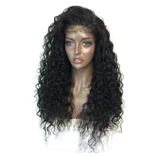 Imstyle 180% density Black Curly Wigs With Baby Hair For Afro Black Women Lace Front Wig Synthetic Hair Wig Heat Resistant Fiber цена Imstyle 180% density Black Curly Wigs With Baby Hair For Afro Black Women Lace Front Wig Synthetic Hair Wig Heat Resistant Fiber цены онлайн