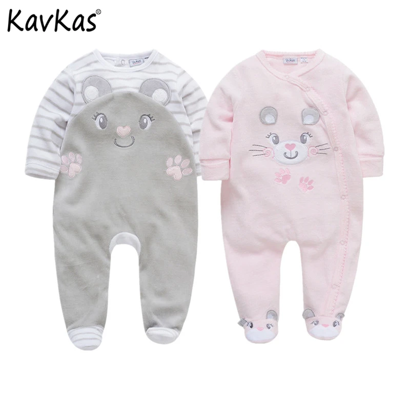 Kavkas mamelucos de bebé de invierno bebé recién nacido de terciopelo grueso cálido monos para bebe de las niñas de manga larga mono puente 0- 24 M Kavkas mamelucos de bebé de invierno bebé recién nacido de terciopelo grueso cálido monos para bebe de las niñas de manga larga mono puente 0- 24 M