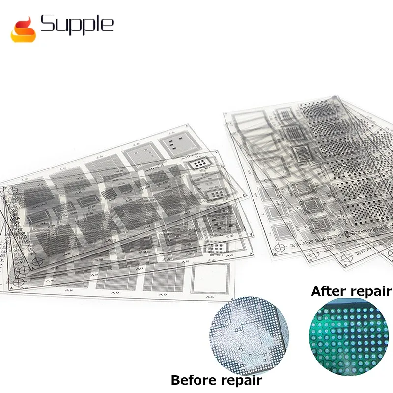 

Supple Green Oil net UV Lamp Welding Fluxes Plastic net for All Paint Repair set for iPhone All series cpu Green Oil Net kit