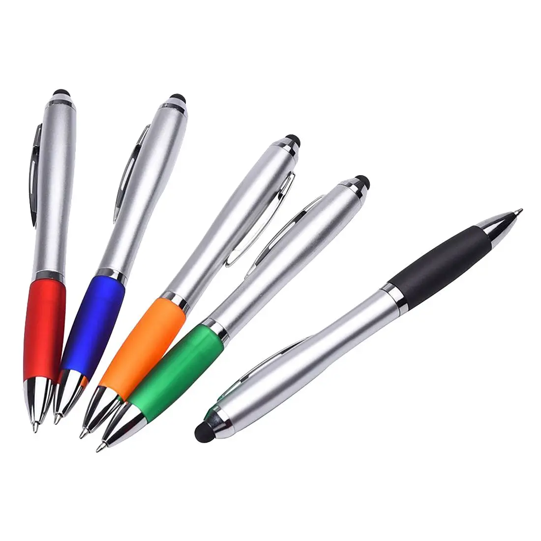 

5 Pack 2 in 1 Click Stylus and Ballpoint Pen for iPhone iPad Galaxy Tablet and All Capacitive Touchscreen Devices