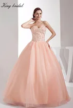 2017 Salmon Organza Satin Kristall Perlen Ballkleid Lange Prom Kleider Schatz Bodenlangen Sleeveless Cocktailkleider