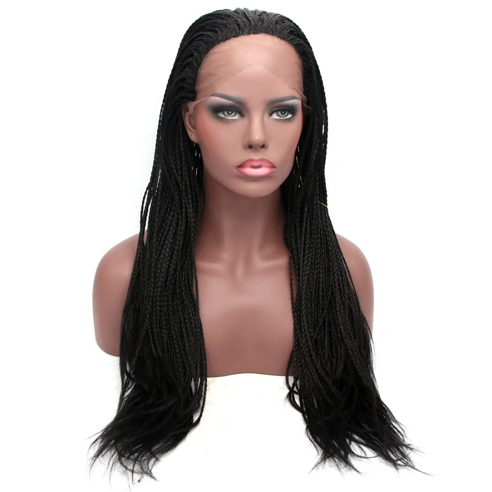 

Box Braid Lace Front Wig For Black Women 14 18 24inch Full Head Wig d33