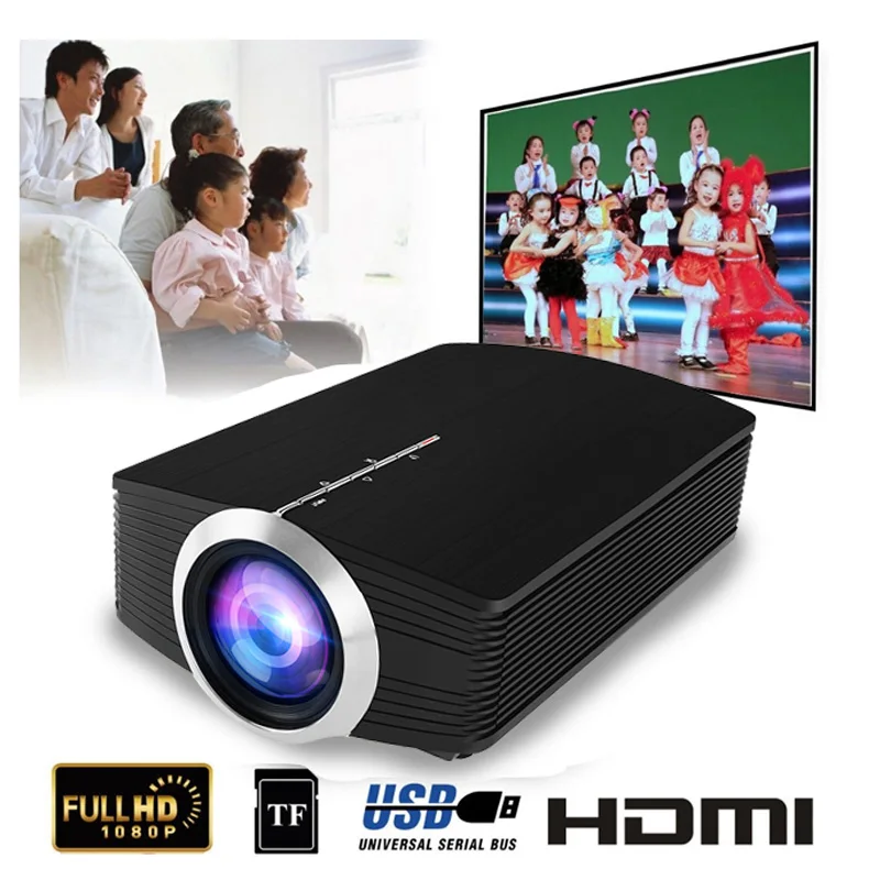 YG500 Mini Projector 1080P home theater 5.1 Portable 1800Lumen LED Projector Home Cinema USB HDMI 3D Beamer Bass Speaker Projec