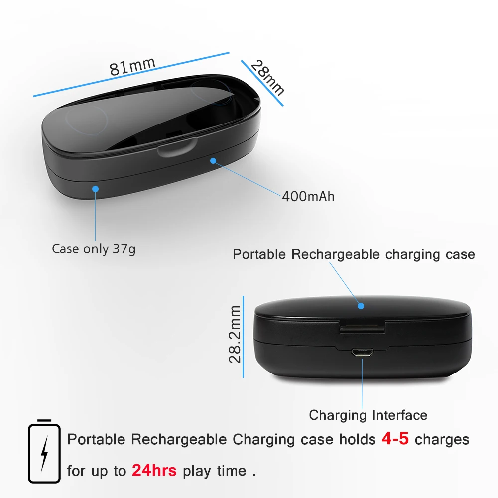 СПЦ мини Беспроводной наушники Bluetooth 5,0 наушники True 3D стерео гарнитура спортивные гарнитуры с Зарядное устройство Box для Android iPhone