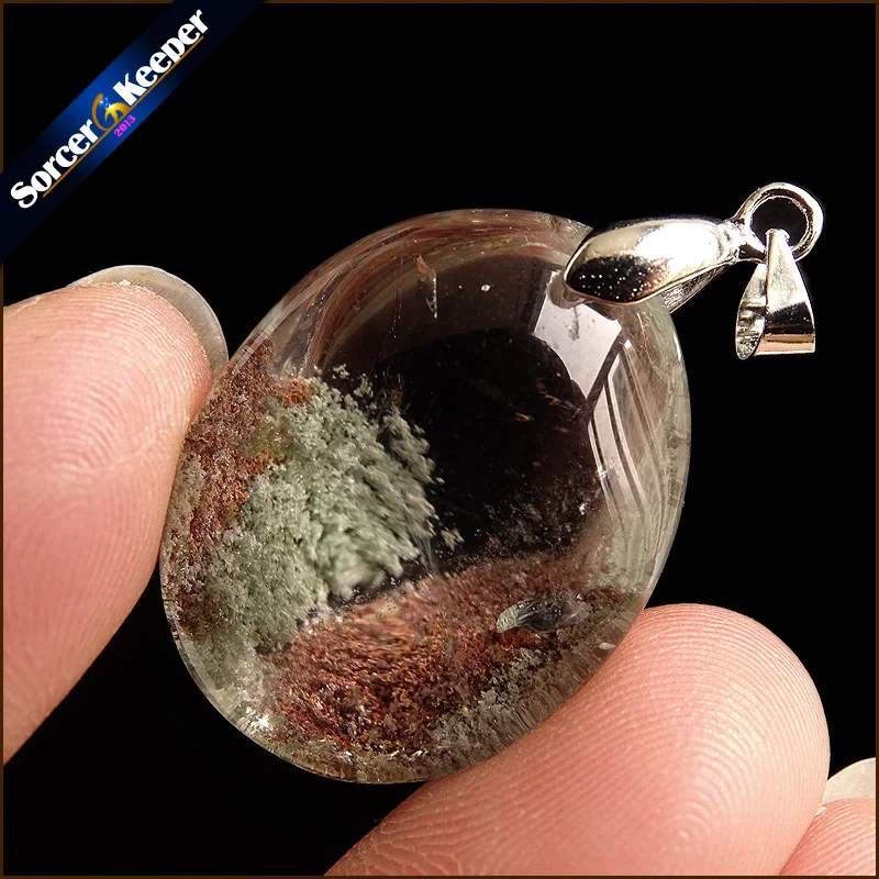 

Natural Multicolor Ghost Phantom Quartz Crystal Stone Specimen Healing Pendant Gem stone Home Decor DIY Crafts Material YS762