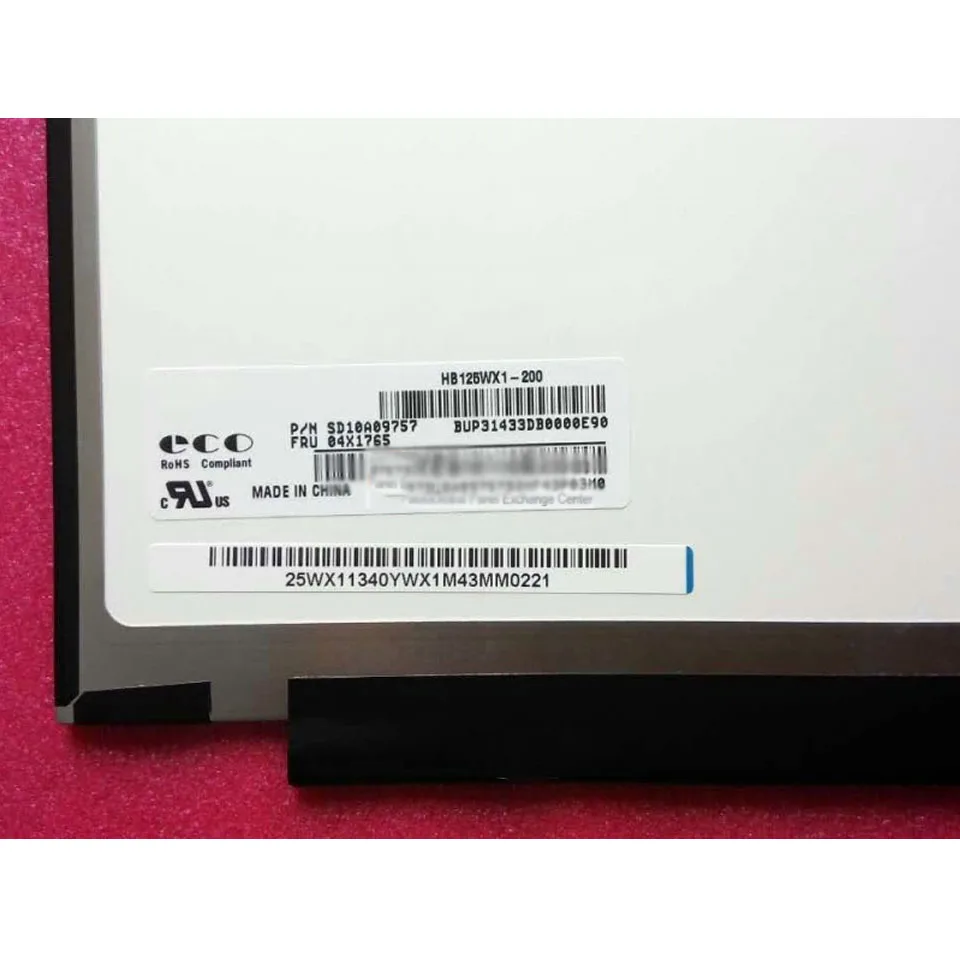 12," HD ЖК-экран HB125WX1-200 для lenovo thinkpad x240 X250 FRU 04X1765 f M125NW дисплей новая панель матрица протестирована класс A