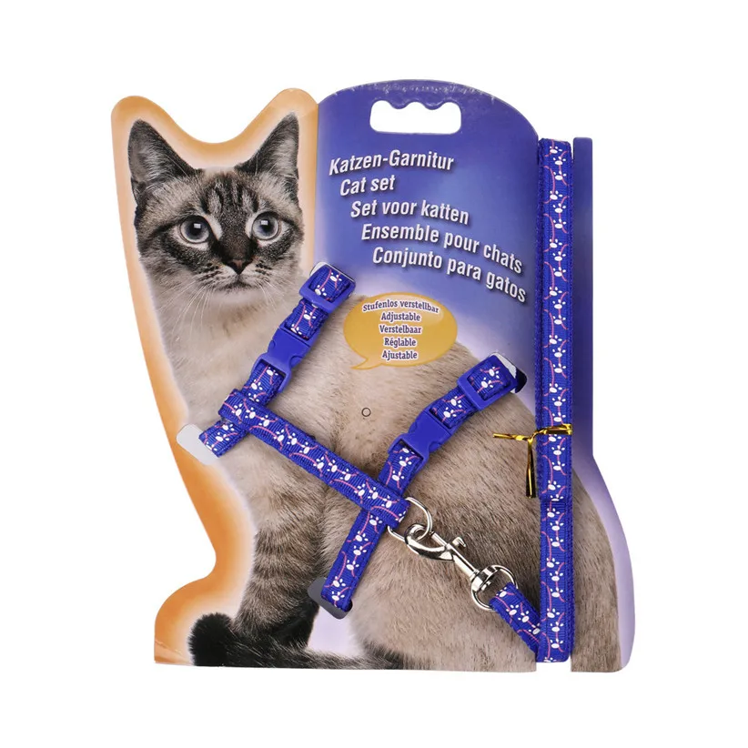 Трансер для домашних животных Регулируемый Нейлоновый ремень безопасности для кошек поводки для кошек 80329 - Цвет: Синий
