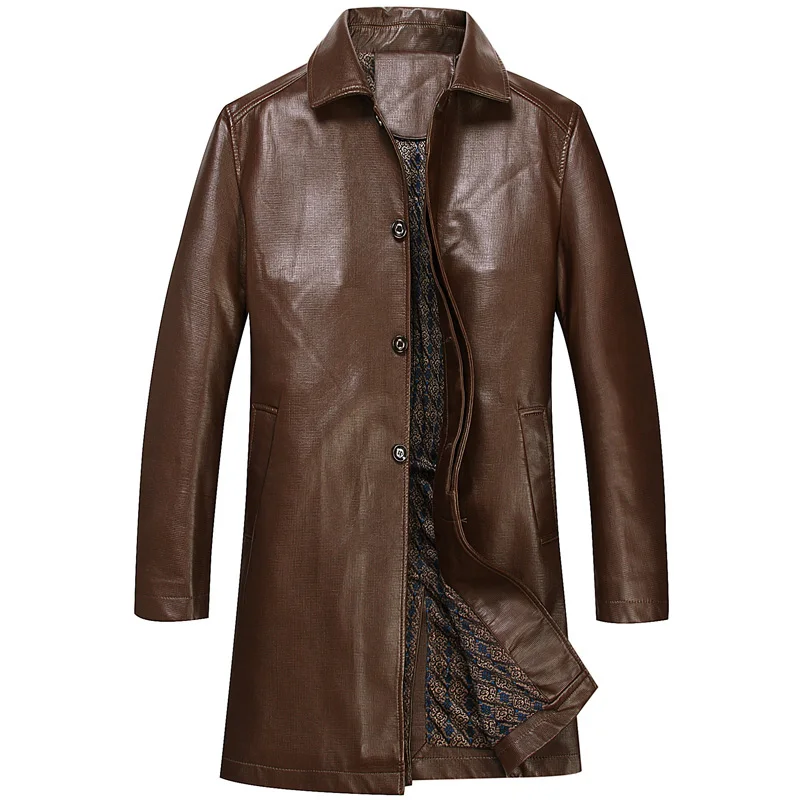 Плюс Размер M-5XL досуг мужская одежда кожаная куртка больше мужской пальто кожа Город мальчик пальто