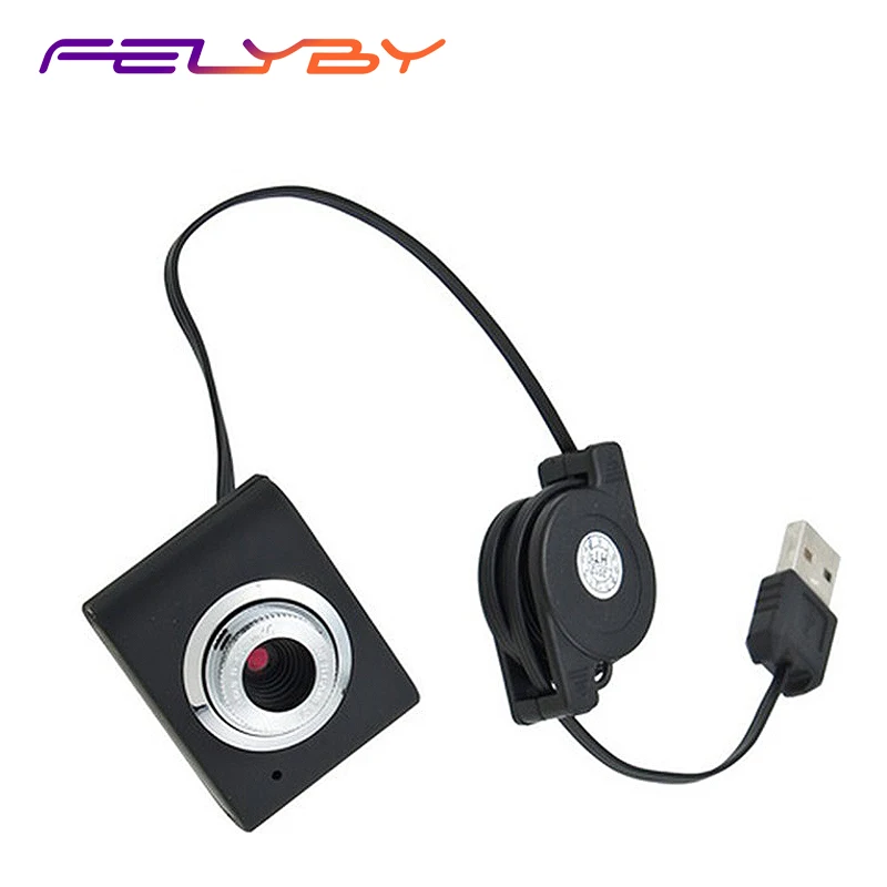 

FELYBY F03 laptop camera USB retractable mini video head 120 degree wide angle webcam For Skype Computer PC Laptop