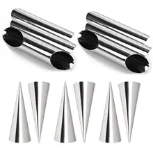 Набор из 12 Guaren нержавеющей стали Cannoli формы трубы, крем ролл формы рога-конусной формы и диагональной формы