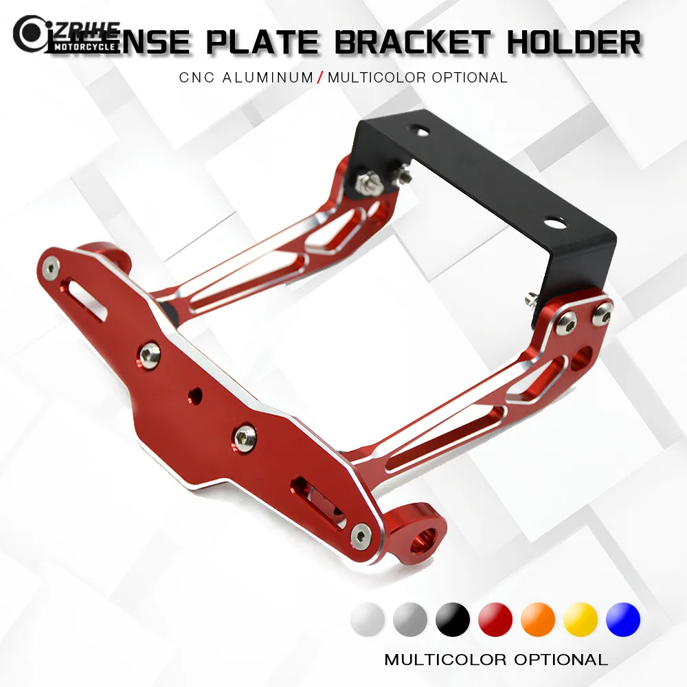 Universal Aluminum  Motorcycle tail Rear license plate holder For honda cb 650f yamaha mt 125 mt 09 xmax 250 ducati monster 821