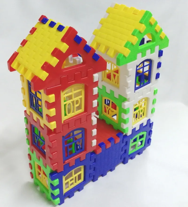 24pcs House Building Blocks Baby Educational Learning Construction Developmental Toy Set Brain Game Toys Best Gift For Kids | Игрушки и
