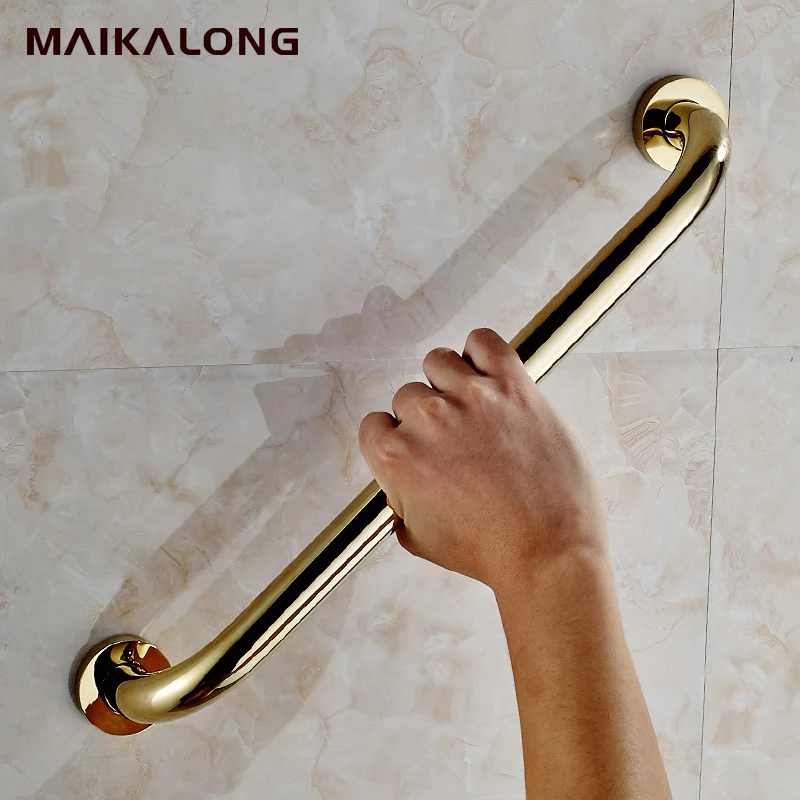 gold 304Stainless SteelBathroom grab bars, Solid Stainless steel bathtub hand rails, Bathroom