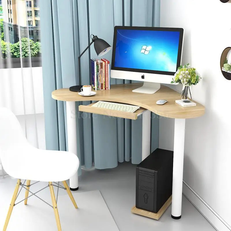 

Corner computer table simple small corner triangle single small computer desktop table curved home corner table