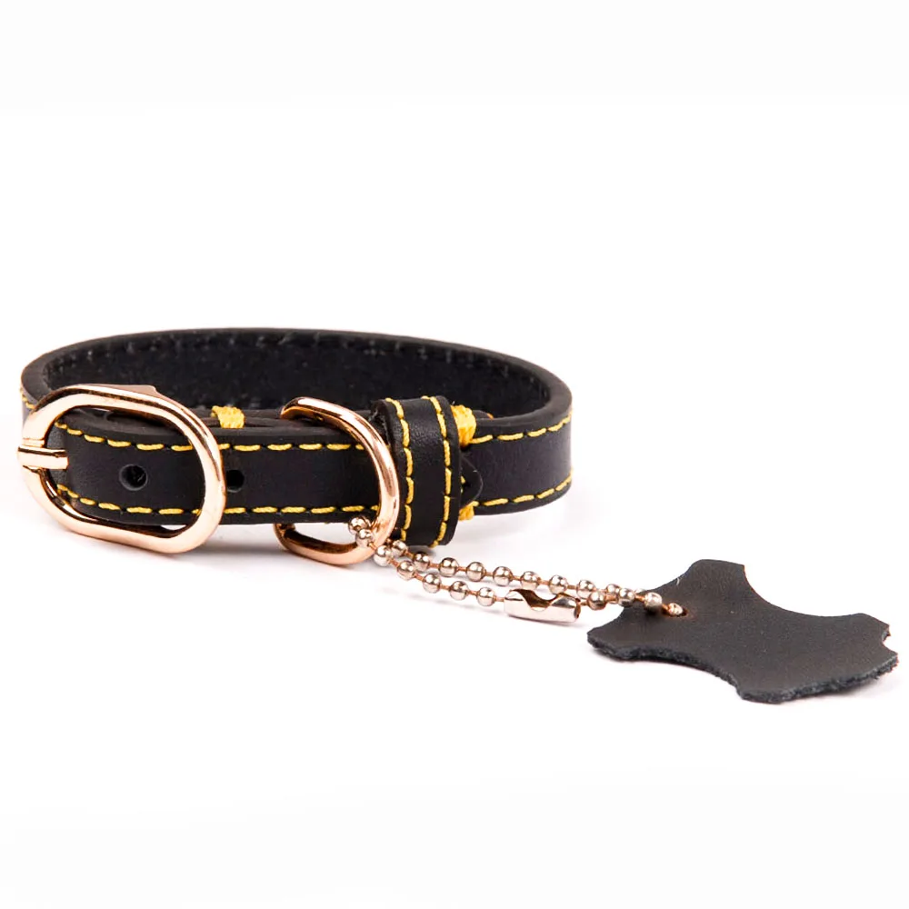 Pet Dog Collars Solid Leather Collars For Small Large Dogs Durable Quick Release Basic Collars Dogs Puppy Pet Products (8)