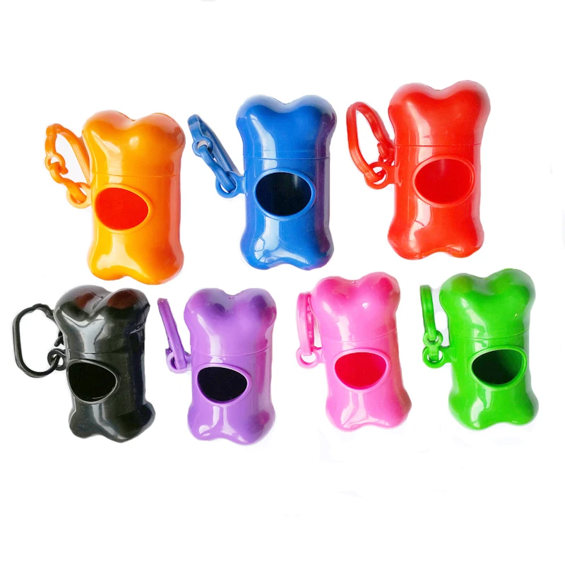 Bone Shape Pet Dog Poop Bag Dispenser Outdoor Traveling Portable
