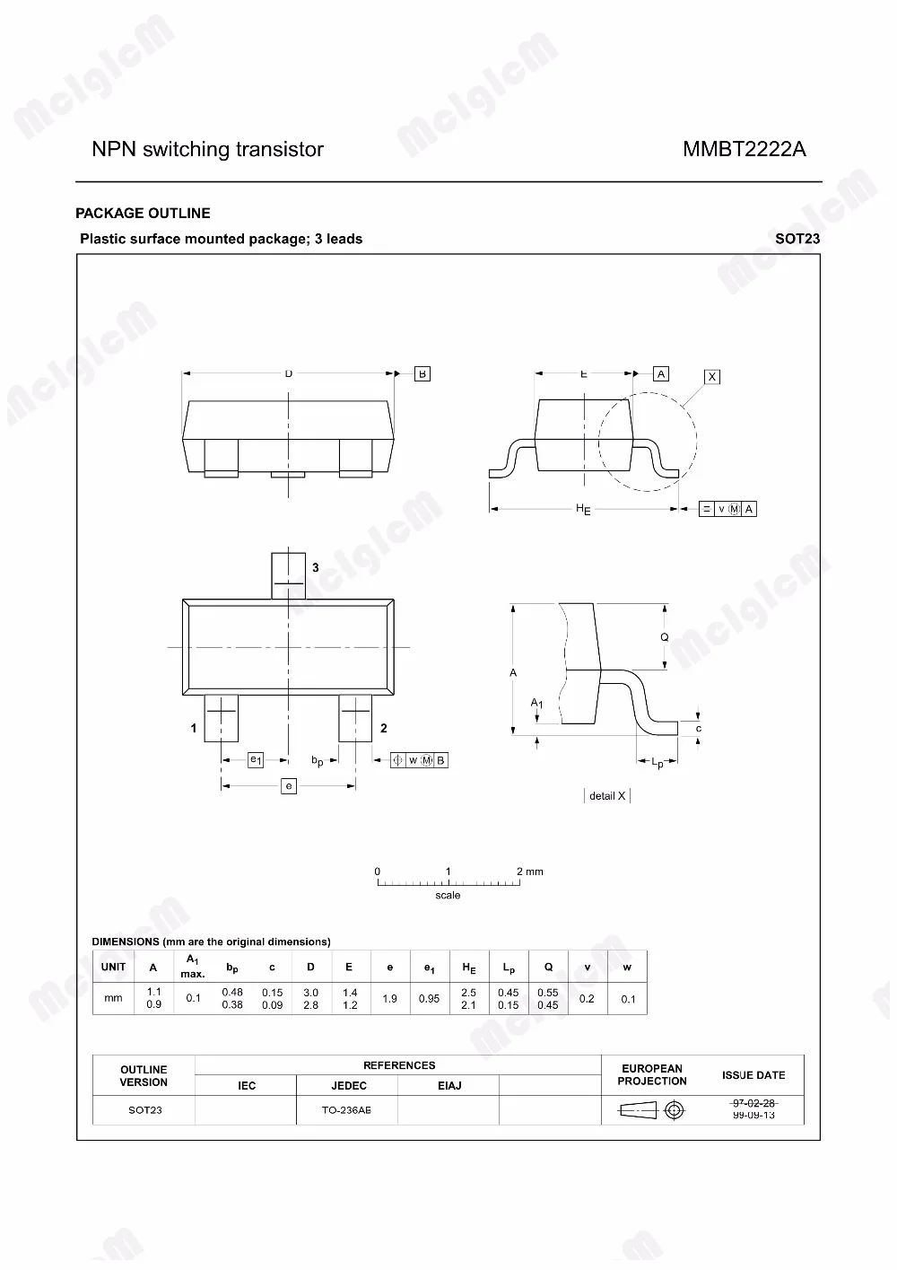 MCIGICM MMBT2222A 100 шт. СОТ-23 MMBT2222 2N2222 SMD общего назначения Транзисторы NPN 40V 0.6A, mmbt2222