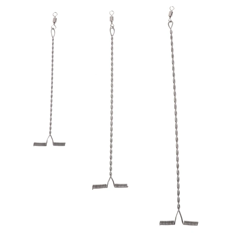 Fishing tools,fishing accessories,fishing tool,fishing tackle,fishing swivels 10Pcs Fishing Wire Arm With Swivel T Shaped Stainless Steel 9/12/15cm Rig Tackle