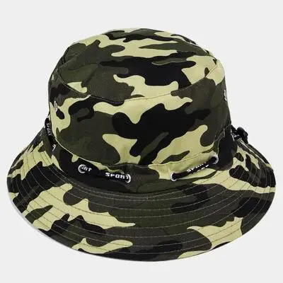 Bingyuanhaoxuan Лето г. Для женщин шляпа унисекс плоские хлопок ведра для Для мужчин Для женщин Путешествия Защита от Солнца шляпа женский мужской Рыбак Кепки черный - Цвет: Military camouflage