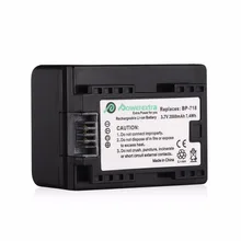 Powerextra 2000mAh BP-718 Rechargeable Li-ion 3.7v Battery for Canon Camcorders VIXIA HF R52 Camera free shipping