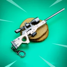 Kids Toy Fortnite Battle Royale Action Figure FORTNITE AWM Model Alloy Weapons FORNIGHT Keychain