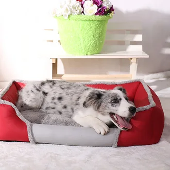 

Pet Dog Bed Washable Puppy Pet Cat Beds Mats Waterproof Dog House Kennel Autumn/Winter Warm Soft Dog Baskets Nest For Large Dogs