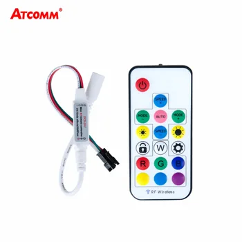 

WS2812 17 Key RF Remote Controller 300 Colors Changing RGB LED Strip Dimmer Apply to WS2812B WS2811 6812 1903 LED Strip Light