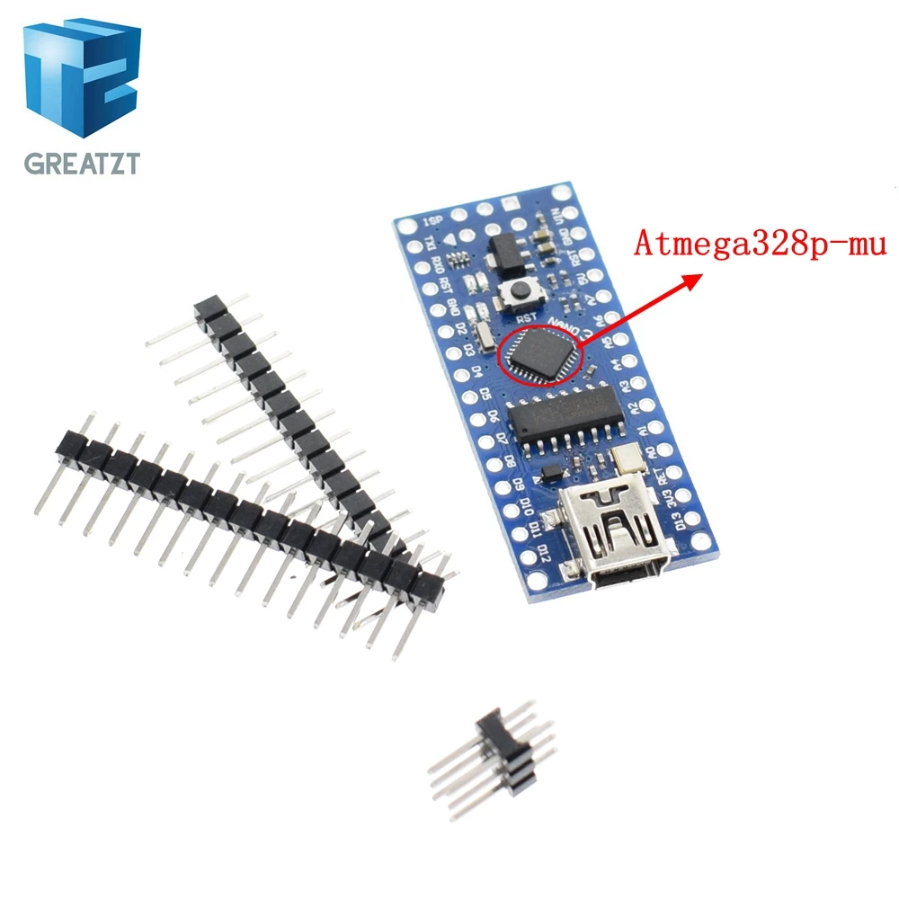 

GREATZT 1PCS Mini USB With the bootloader Nano 3.0 controller compatible for arduino CH340 USB driver 16Mhz NANO V3.0 Atmega328