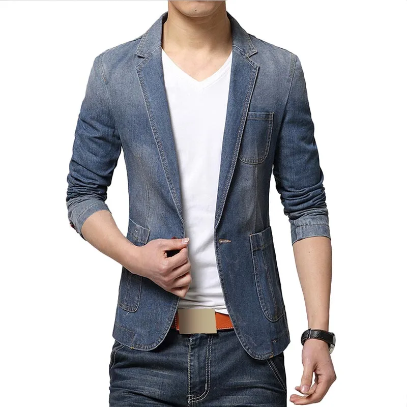 Men/'s Blazers Suit Jeans Jackets denim suits jacket Casual tops outwear Coats
