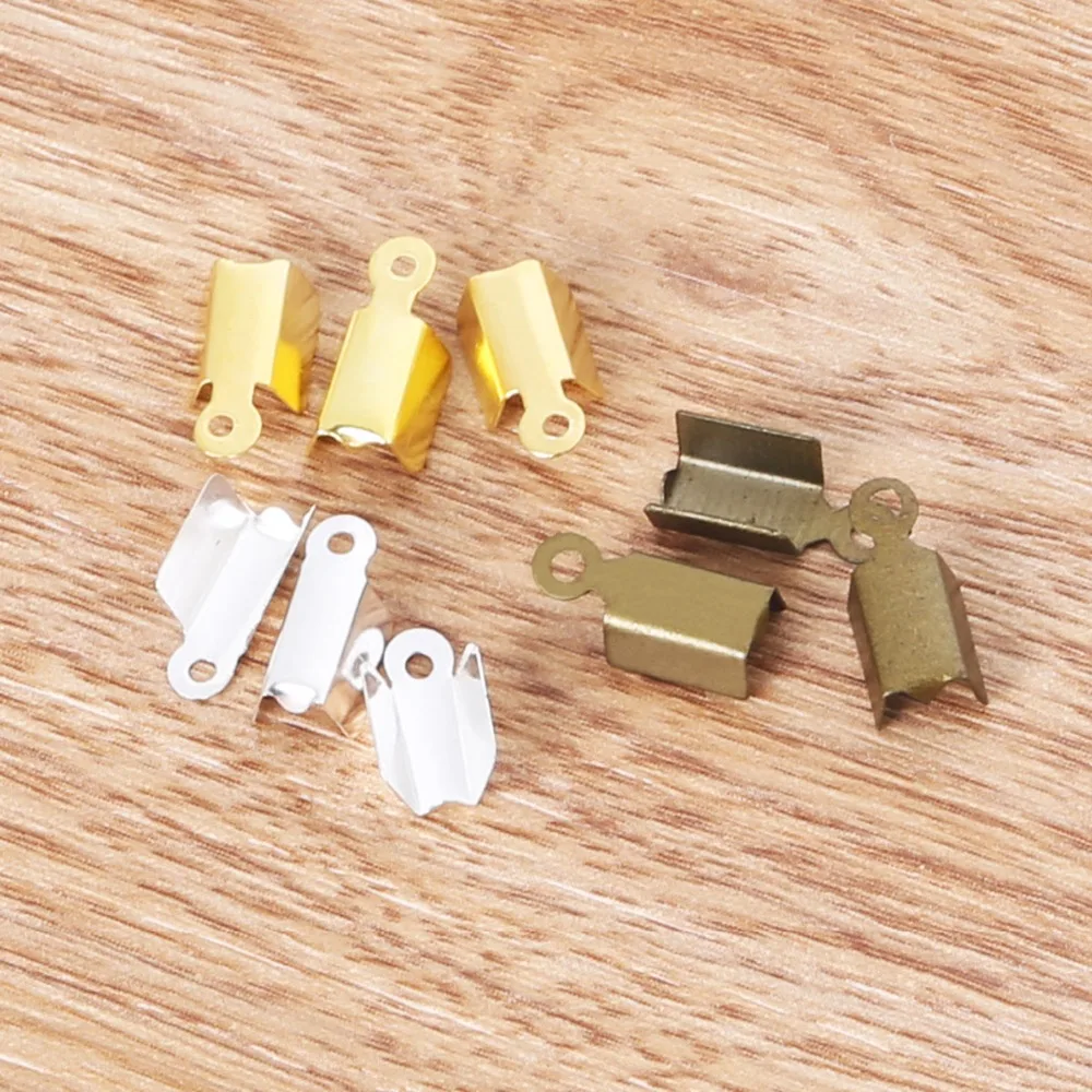 

Hot Sale Cord Crimp End Caps Buckle Tips for Necklace Bracelet Ropes Cords Connectors Clasp,DIY Jewelry Findings FKG047