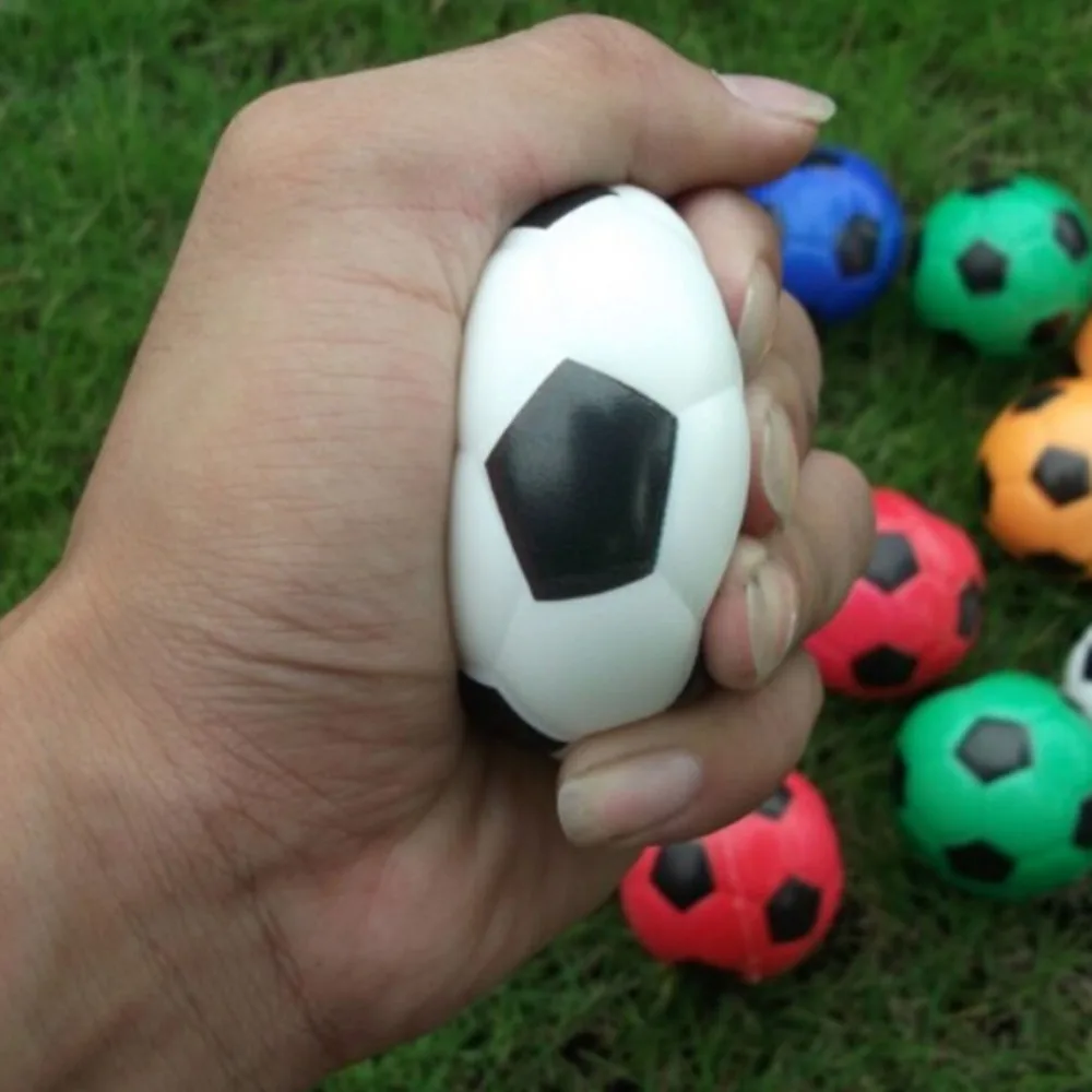 

Soft Elastic Squeeze Stress Reliever Ball Massage Tool Colorful Football Hand Massager Ball Exercise Random color