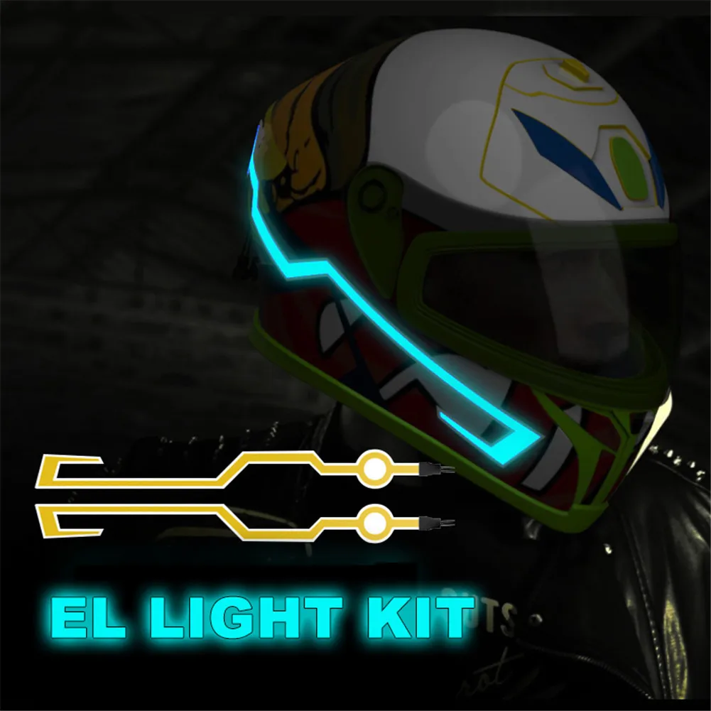

Motorcycle Helmet EL Light Mod Kit Tron Helmets Lights Mode DIY Easy Install