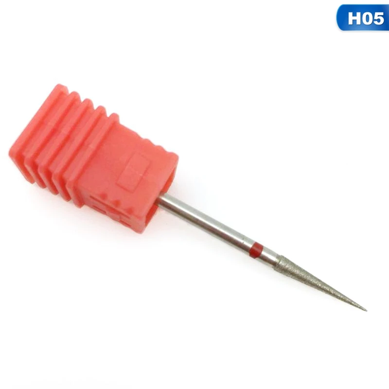 5 Тип Красный Алмазный пилочка для ногтей сверло Фрезерный резак Электрический маникюр ногтей дрель аксессуары для ногтей - Цвет: 5